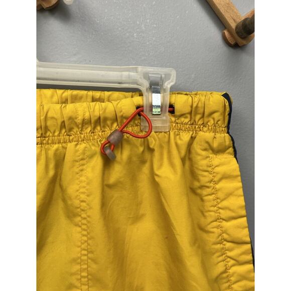 Nike Swim Trunks Board Shorts Mens Size Medium Bright Yellow Blue stripe‎ - Picture 2 of 7